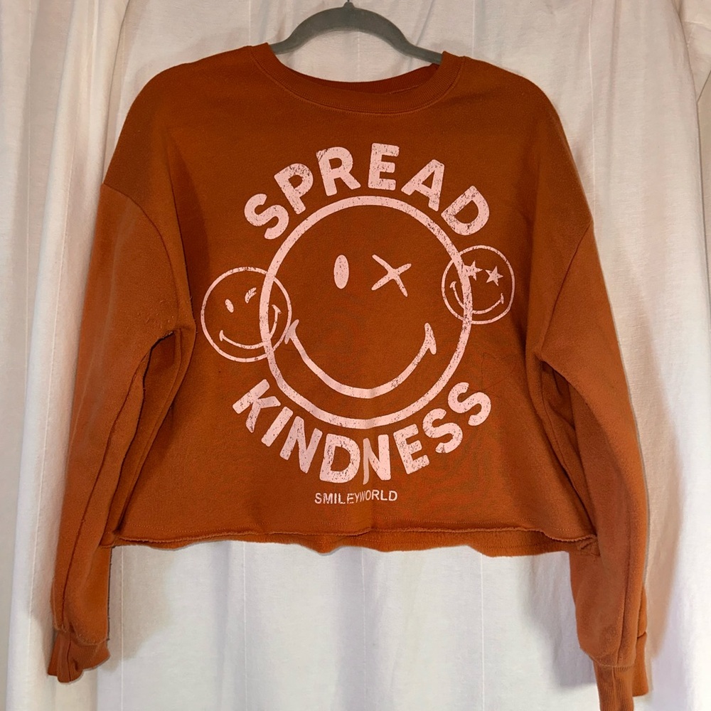 Orange crop top sweater